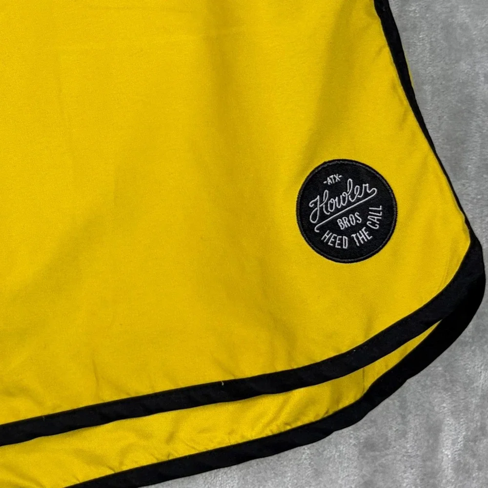 Howler Bros Board Shorts Size 36 Swim Trunks Yellow Mens Beach Surf ATX Austin